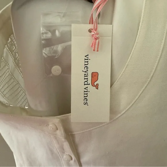 NWT Vineyard Vines White Eyelet City Shift Dress - Picture 10 of 12